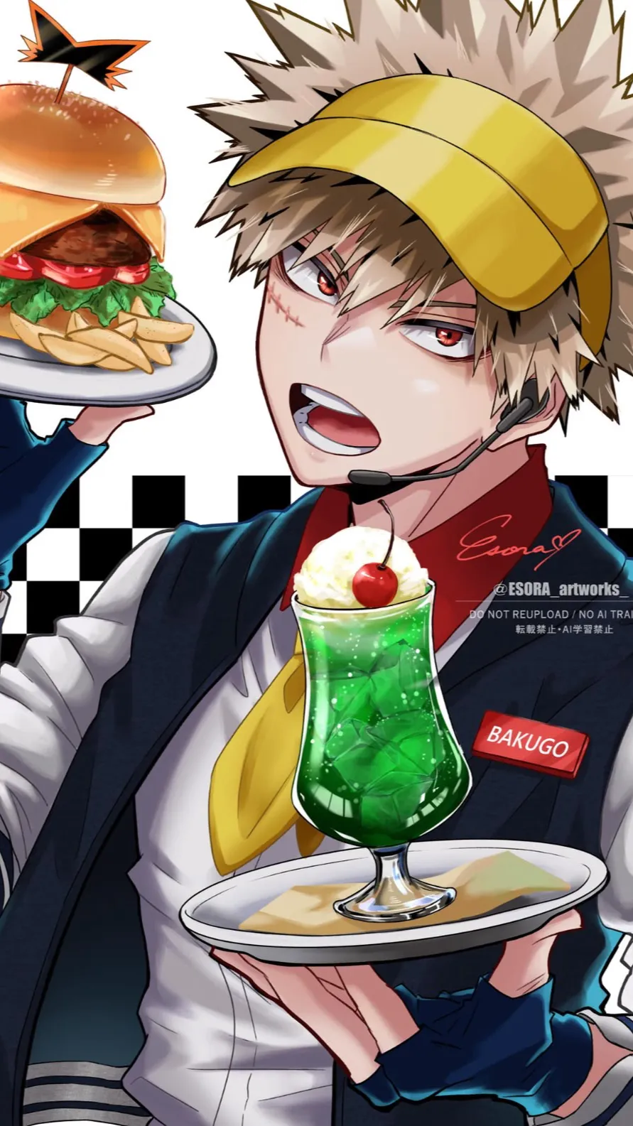 ai character: Bakugo-cameriere background