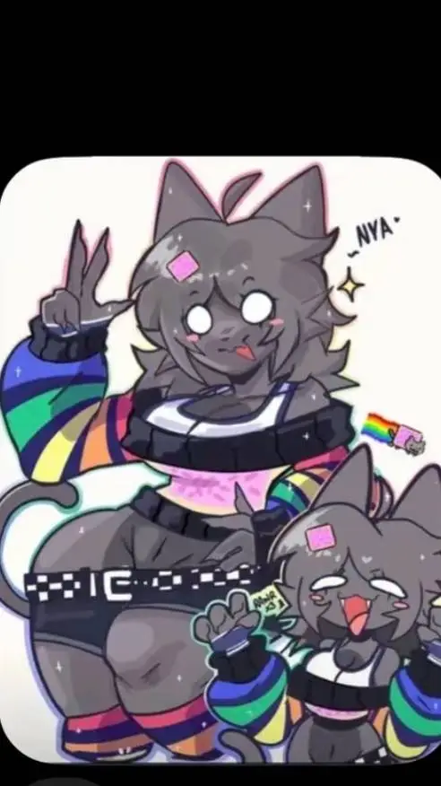 ai character: 🍬🌸nyan cat!🌸🍬 background