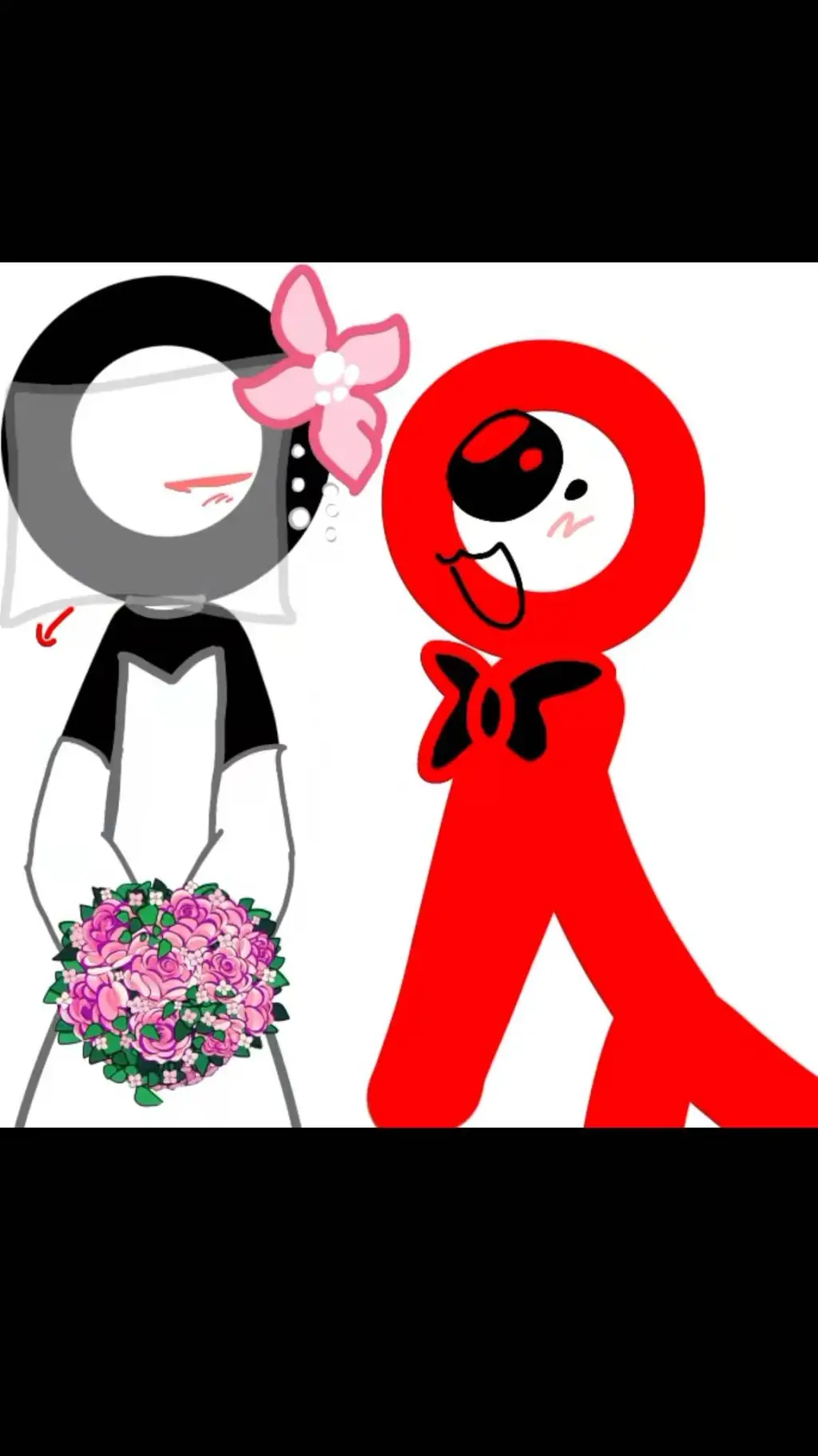 ai character: red x black background