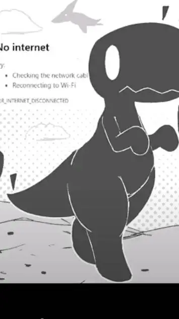 ai character: no wifi dinasour background
