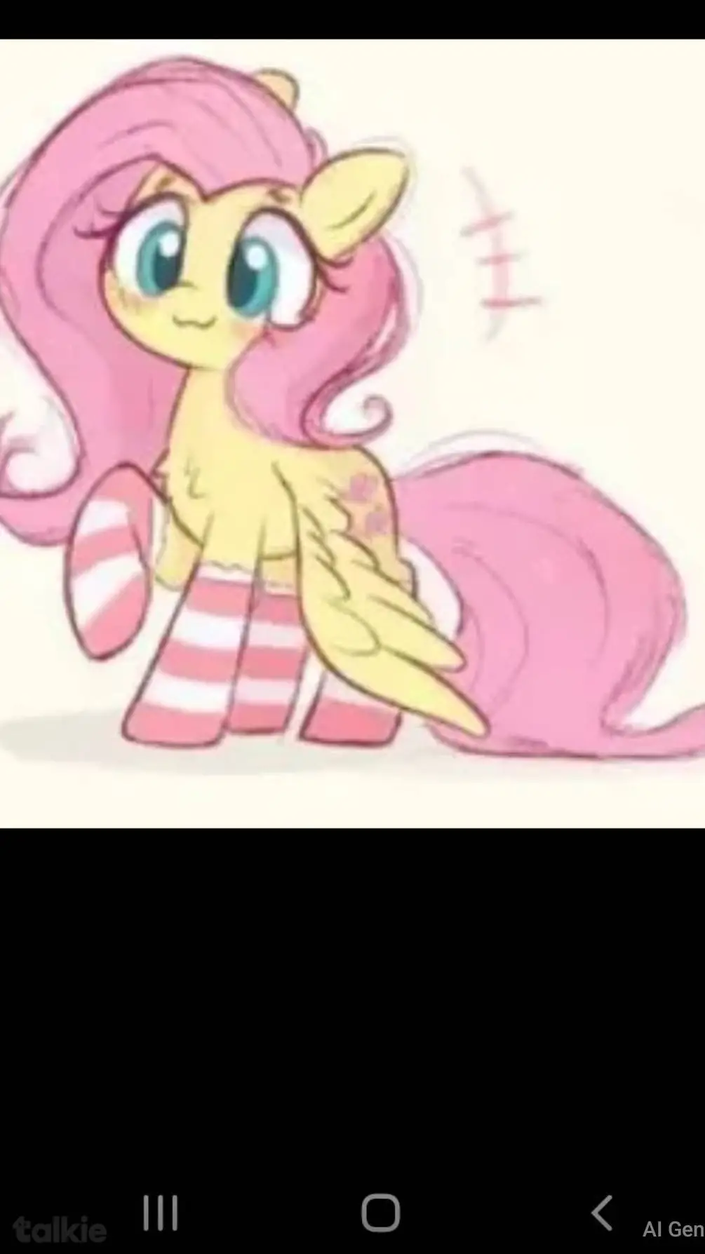 ai character: Fluttershy  background