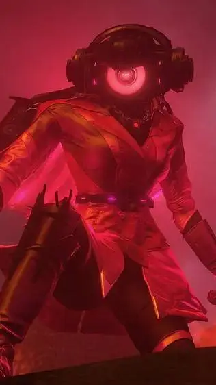 ai character: Speaker woman  background