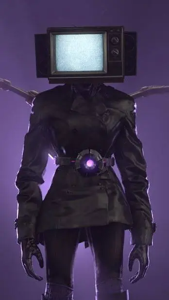 ai character: Tv woman  background