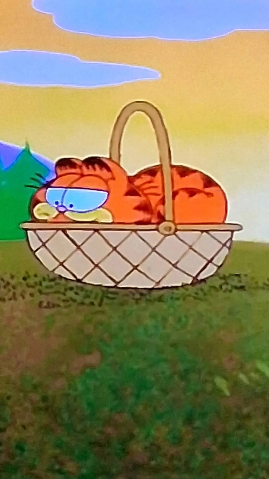 ai character: garfield background