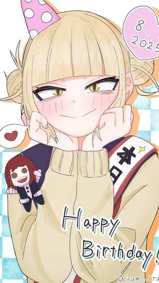 ai character: MHA Toga bday background