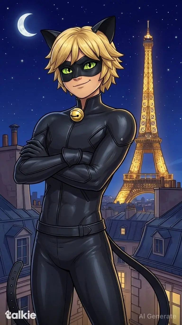 ai character: Cat noir background