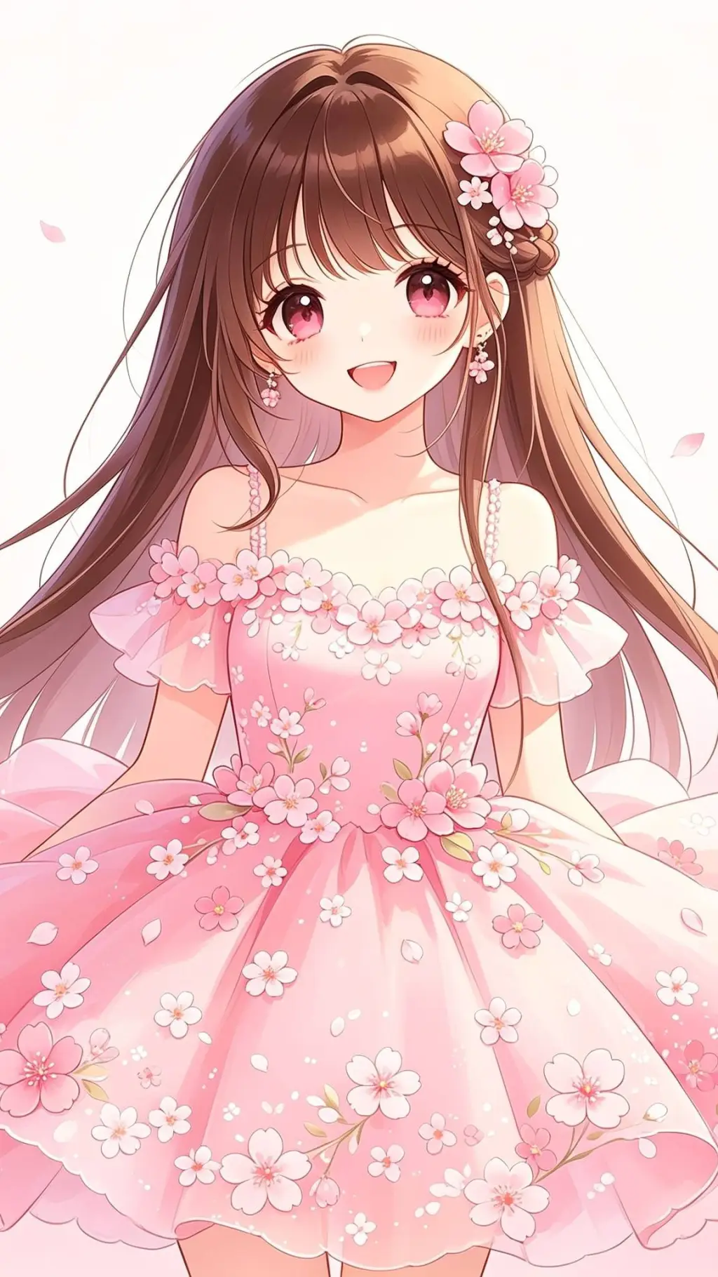 ai character: flower girl cute background