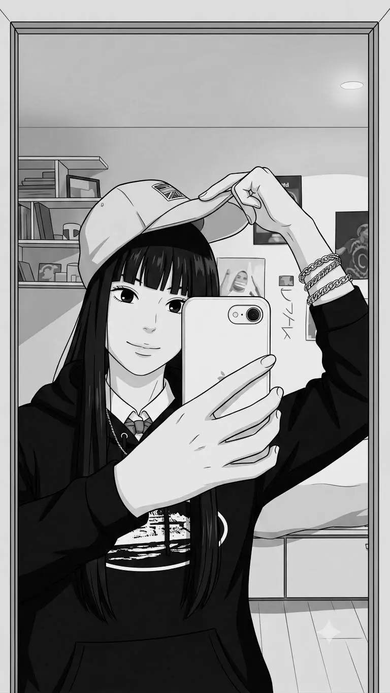 ai character: Sawako Kuronuma🦇🤍 background