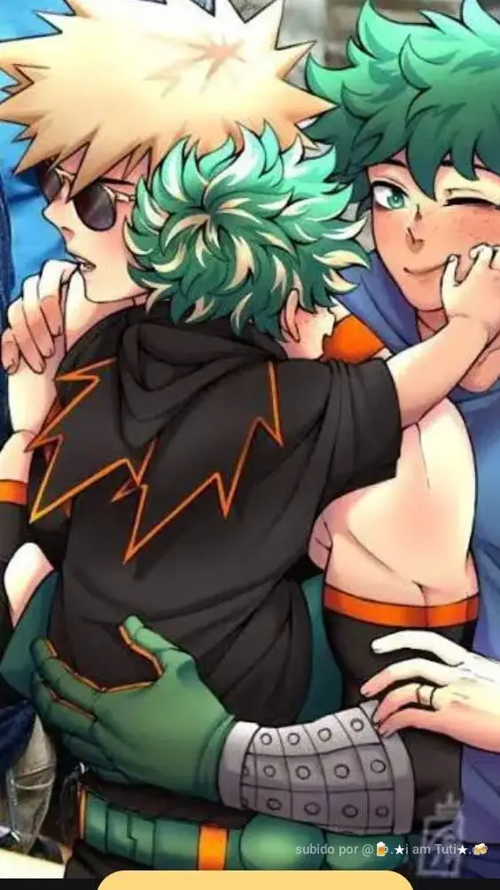 ai character: deku x bakugo  background