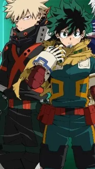 ai character: bakudeku 💛💚 background