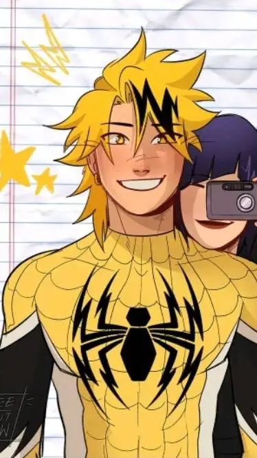 ai character: spidershock!⚡ background