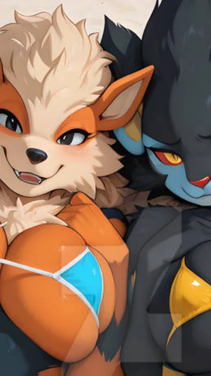 ai character: Arcanine x Luxray background