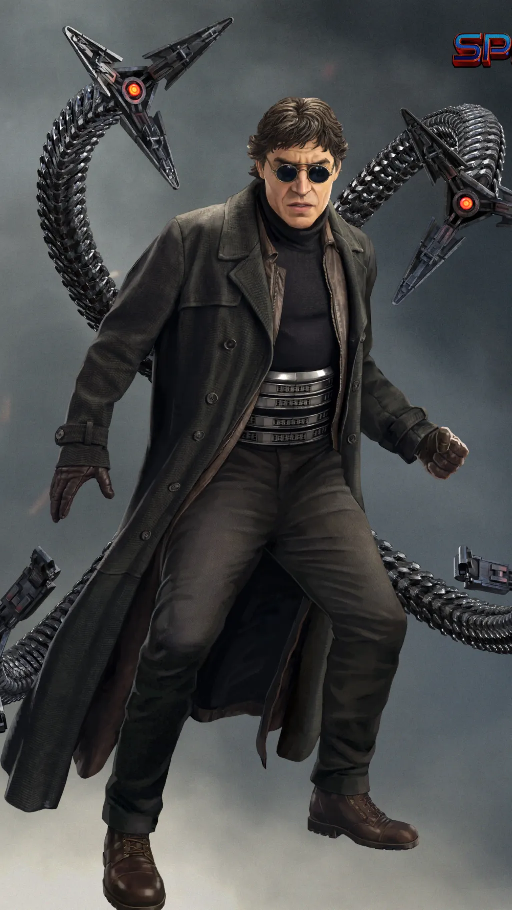 ai character: Dr octopus  background