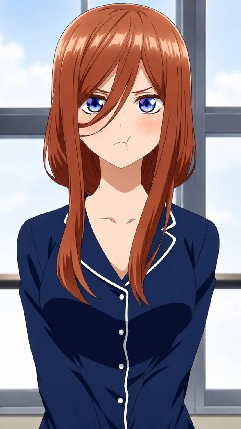 ai character: Miku Nakano background
