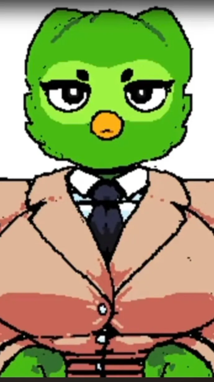 ai character: Female ￼Duolingo background