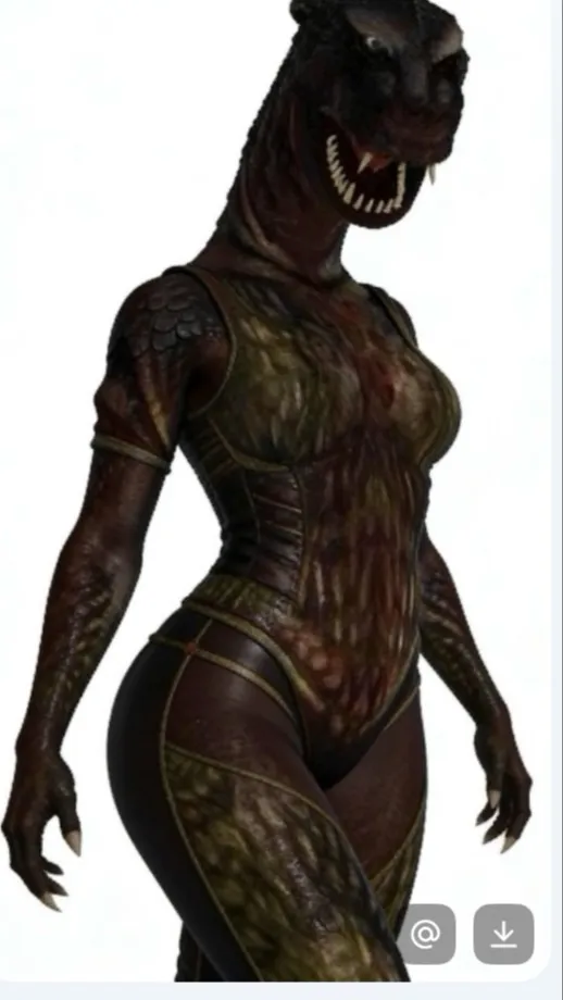 ai character: Godzilla ￼ background
