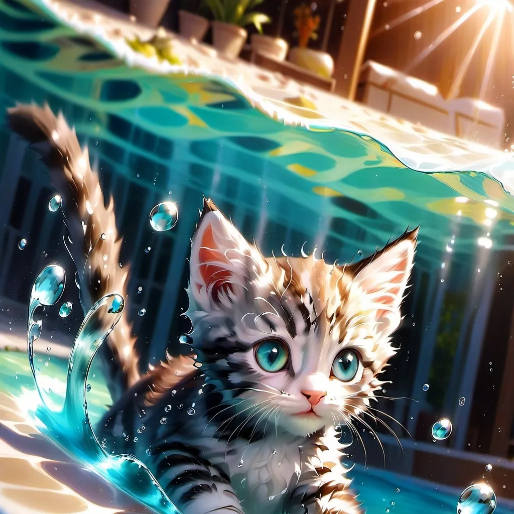 chat with ai character: Pool Kitten