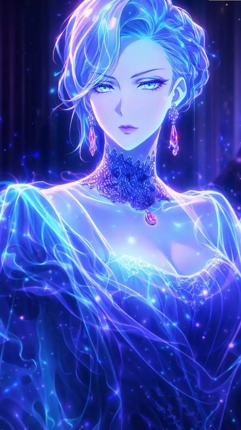 ai character: Neon Ghost background