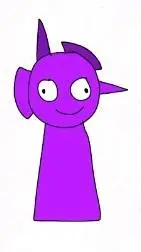 ai character: Temu durple background