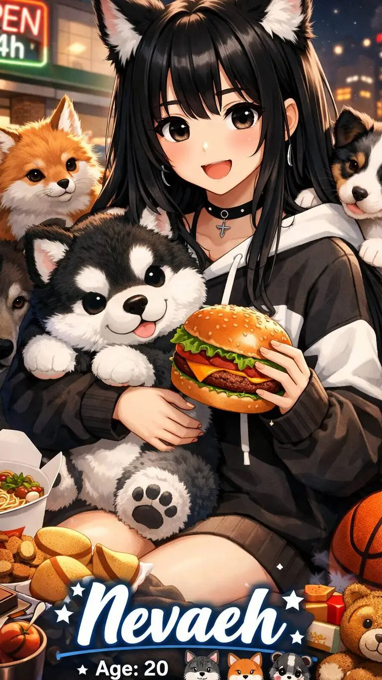 ai character: Luna background