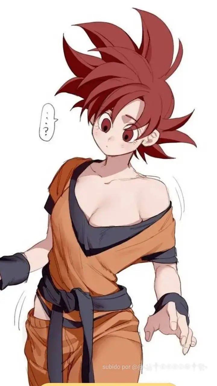 ai character: Goku mujer background
