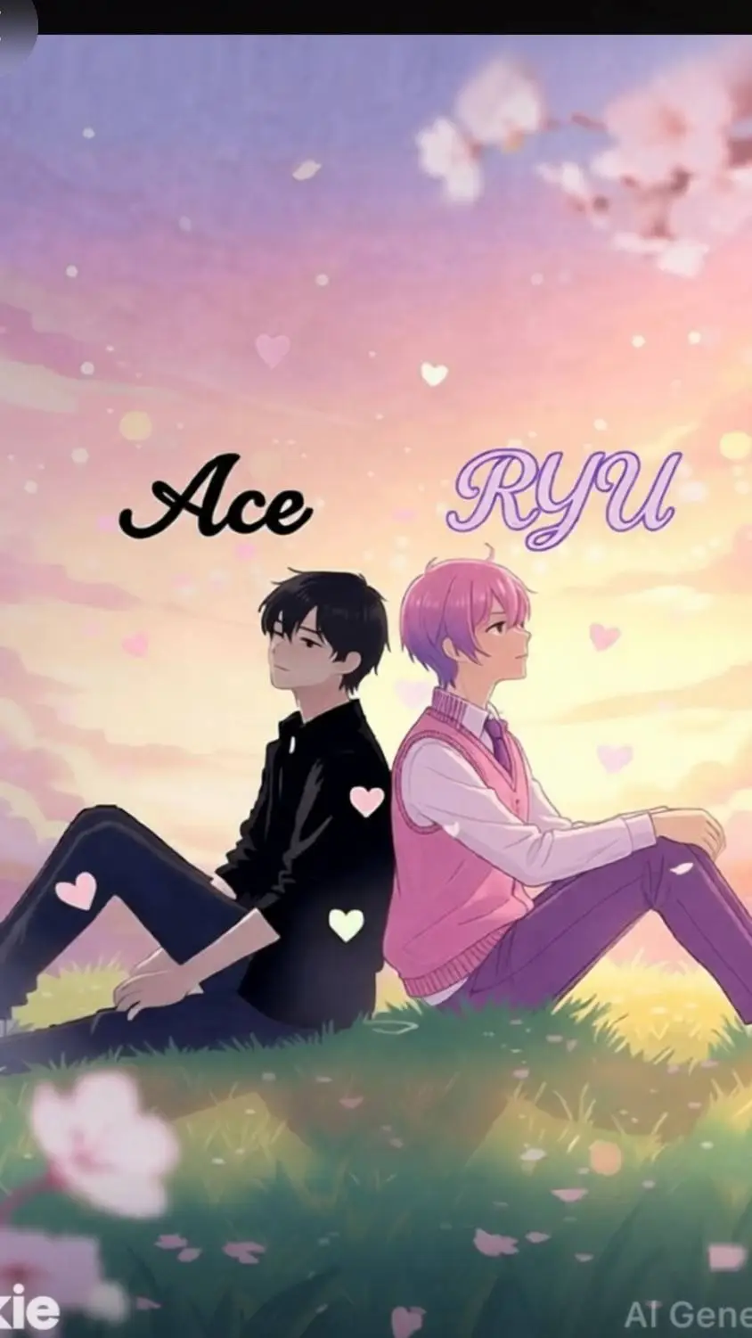 ai character: Ace and RYU bff background