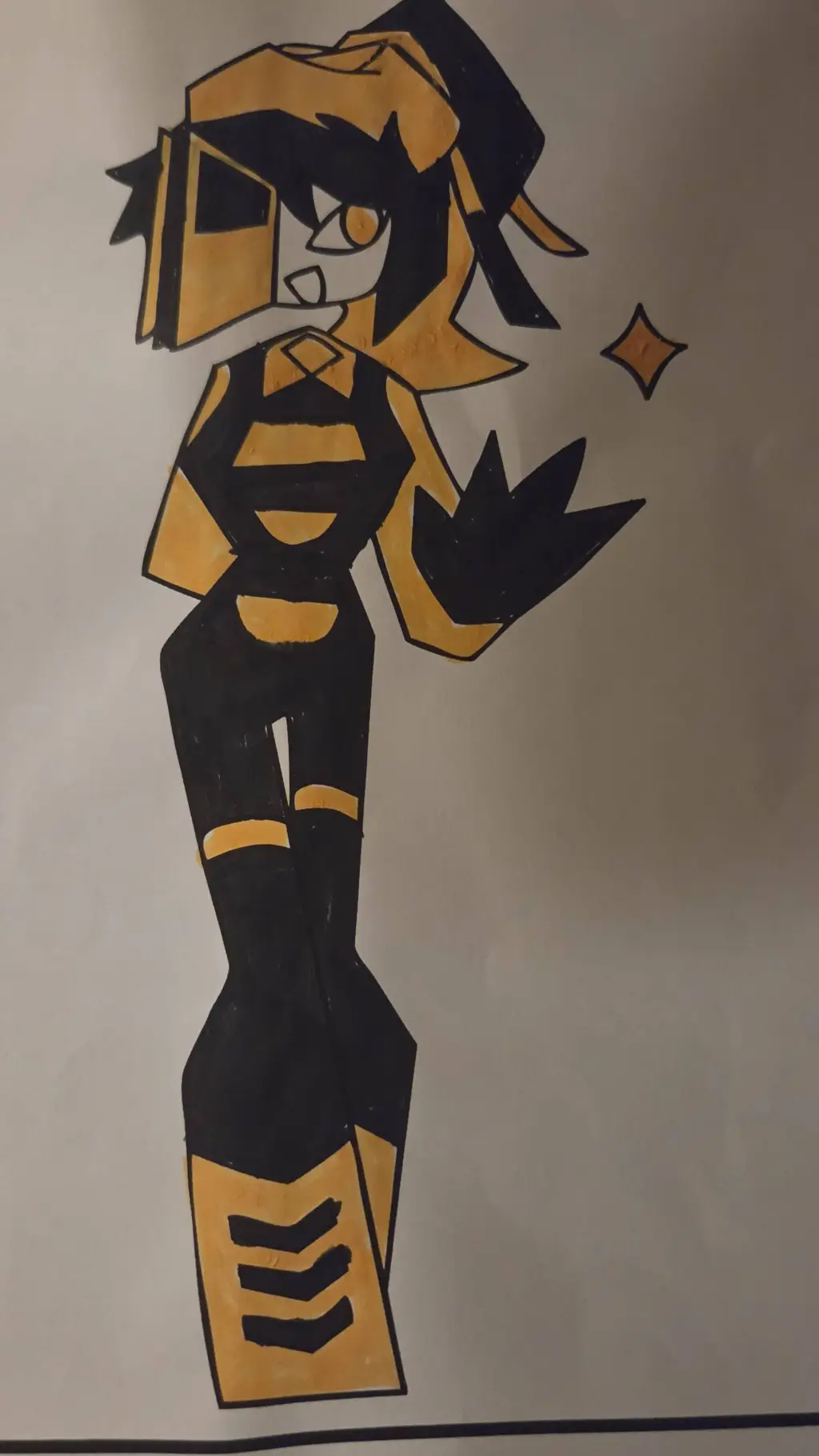 ai character: Bee girl  background