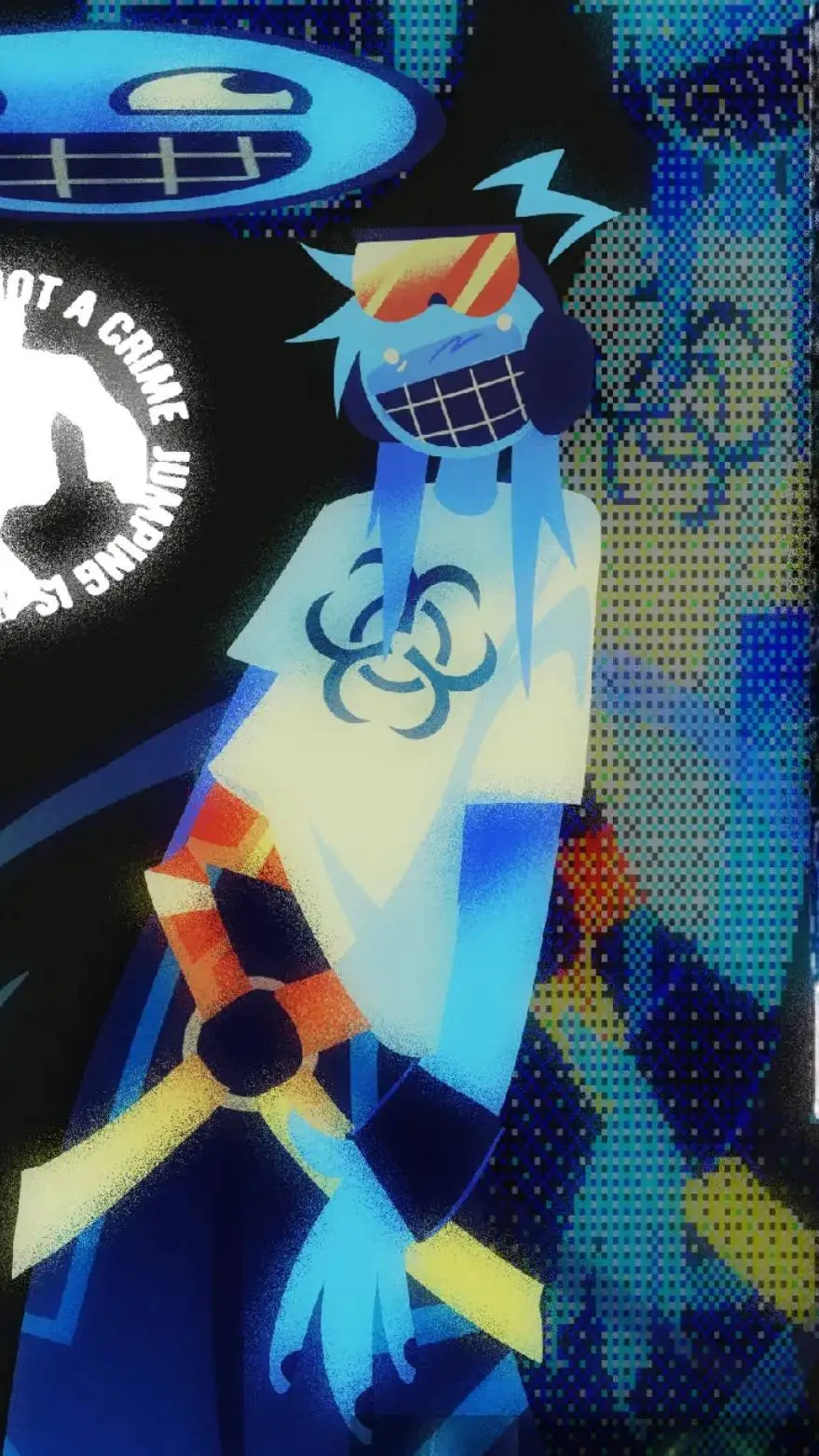 ai character: bluudud  background