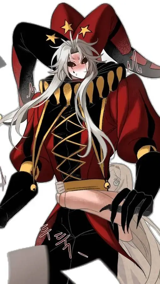 ai character: Pierrot❤️🖤  background