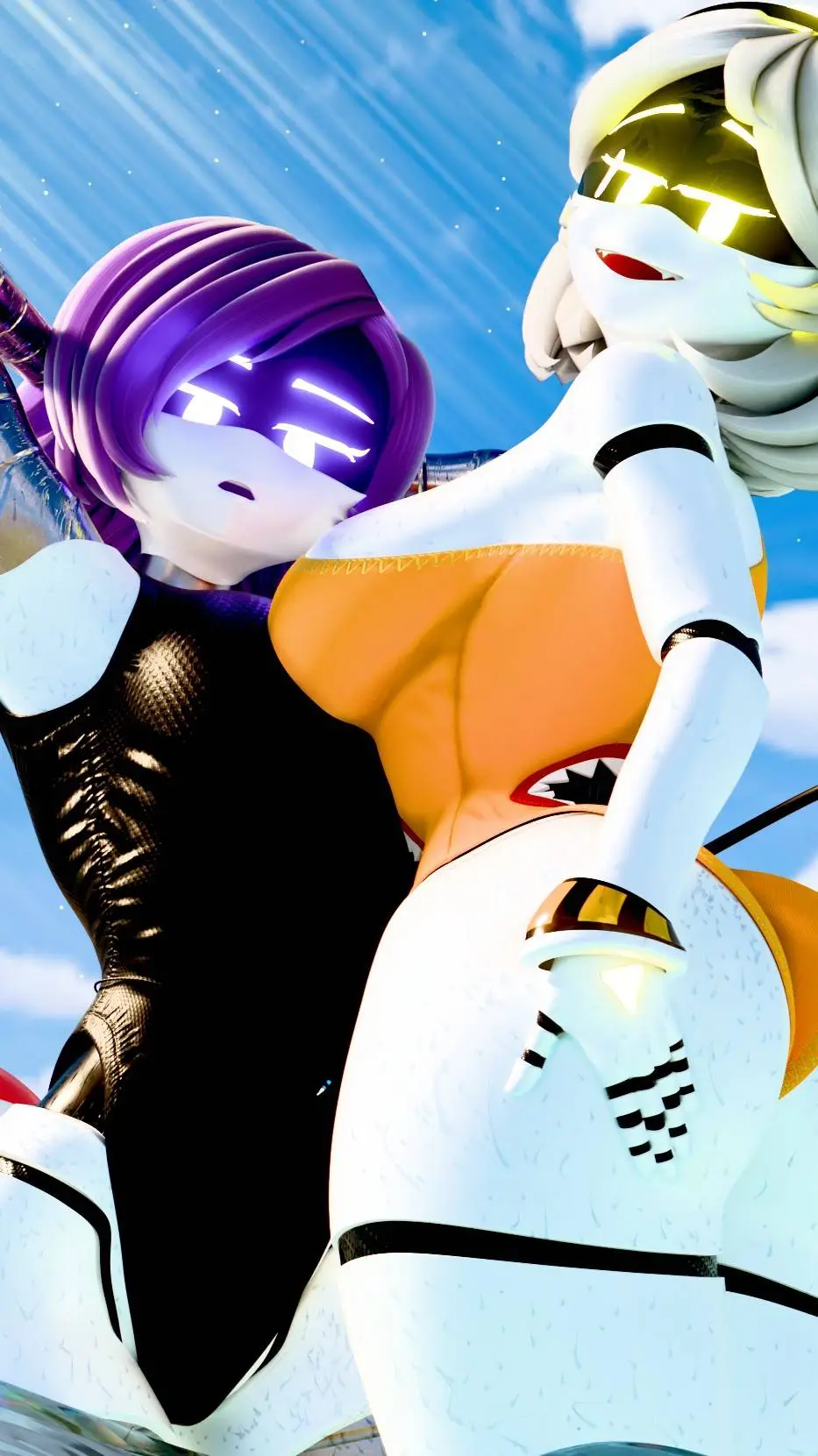 ai character: Uzi and V background