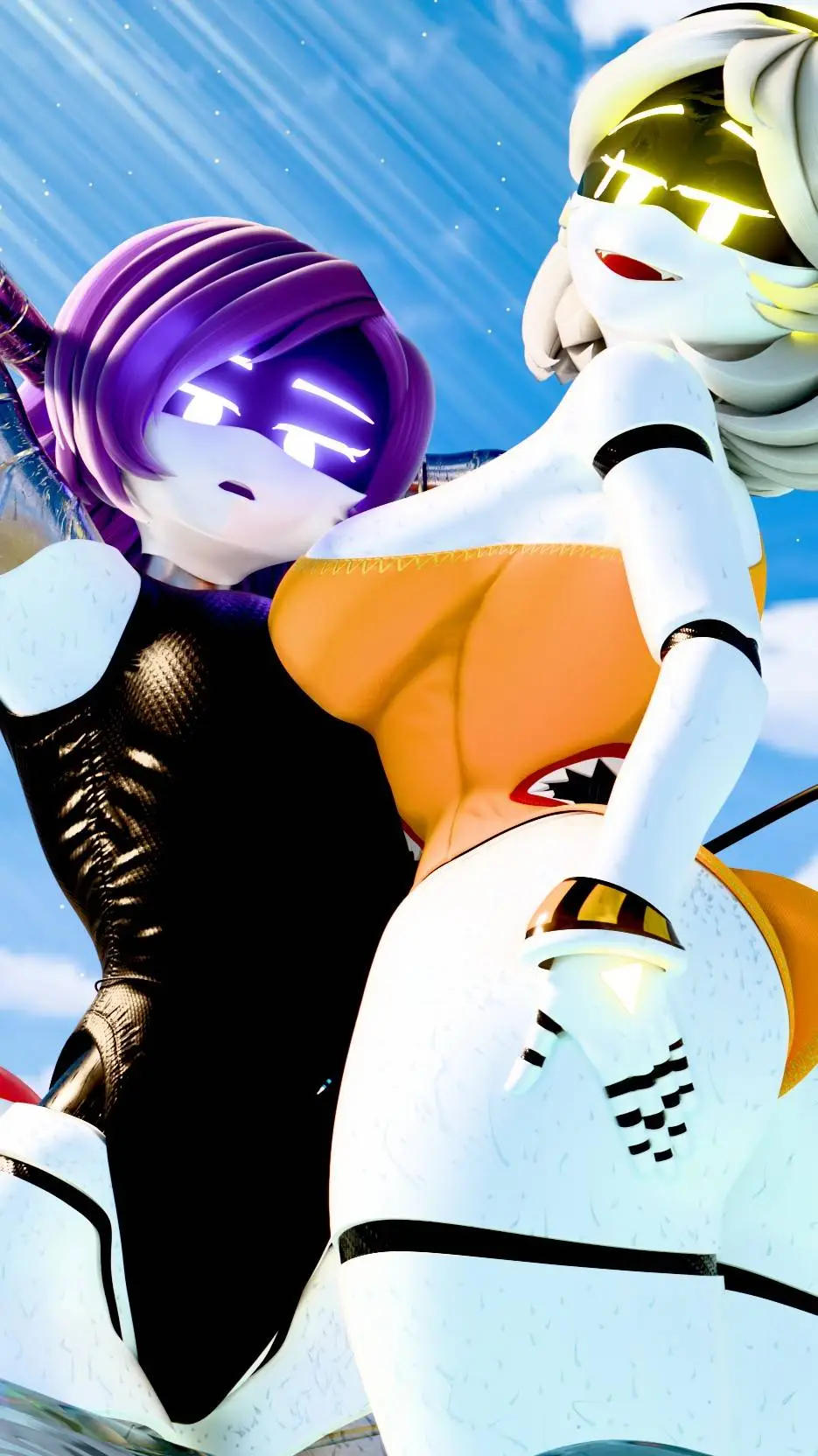 ai character: Uzi and V background