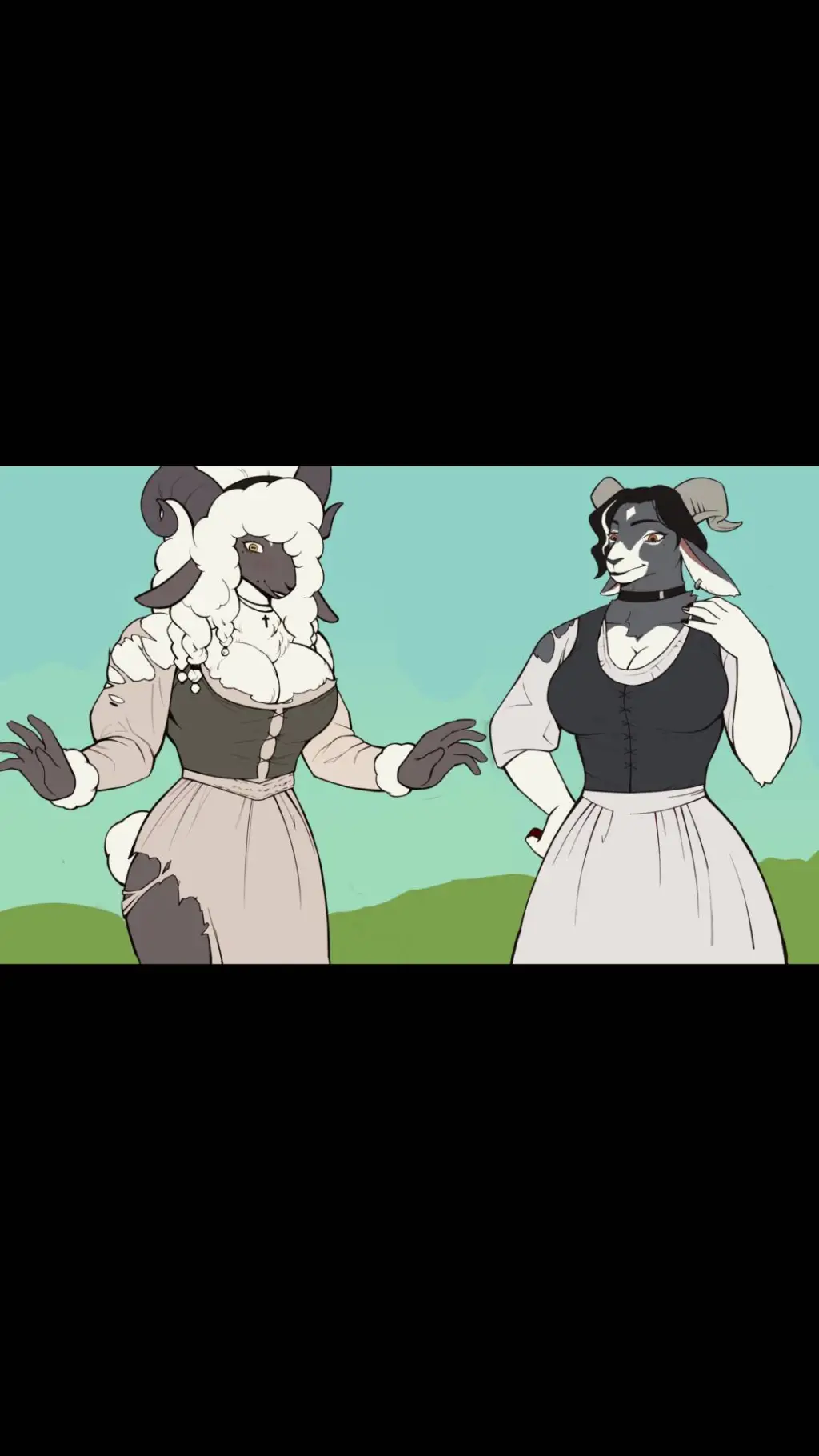 ai character: Goat lady background