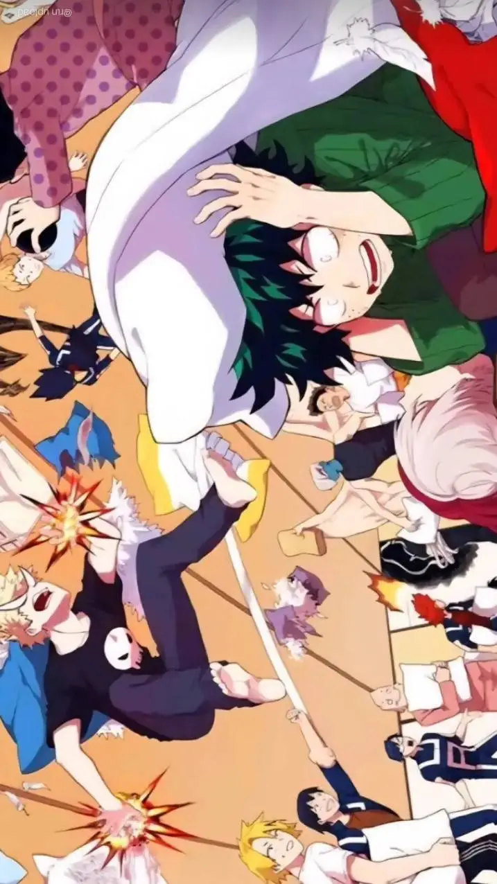 ai character: Mha Sleepover background