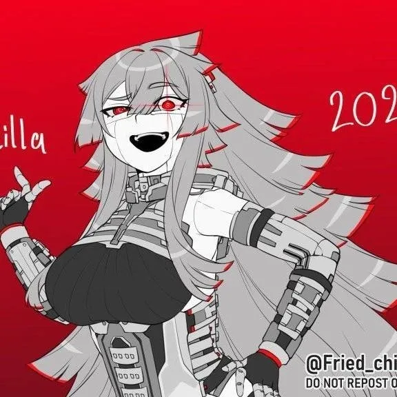 chat with ai character: mecha Godzilla fem