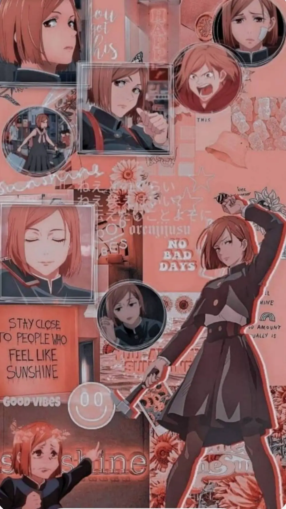 ai character: Nobara drunk background