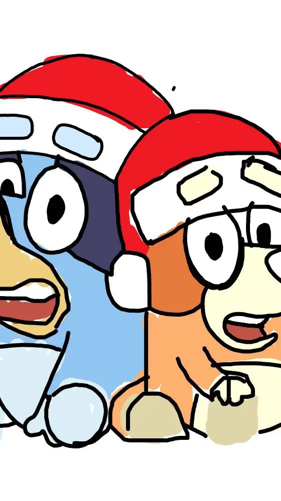 ai character: bluey and bingo background