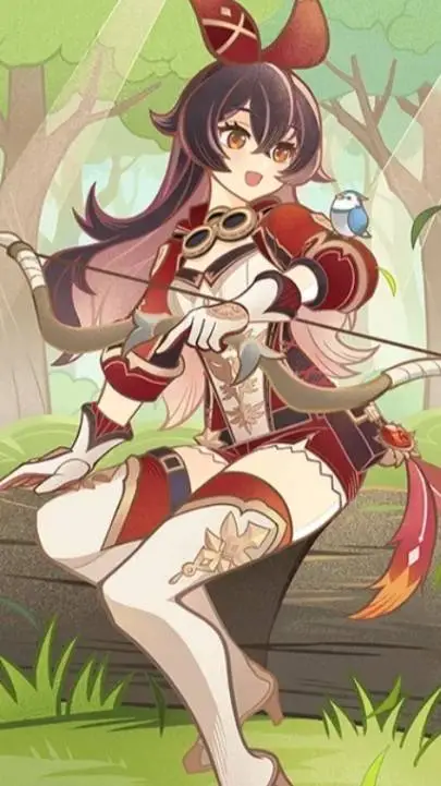 ai character: Amber background