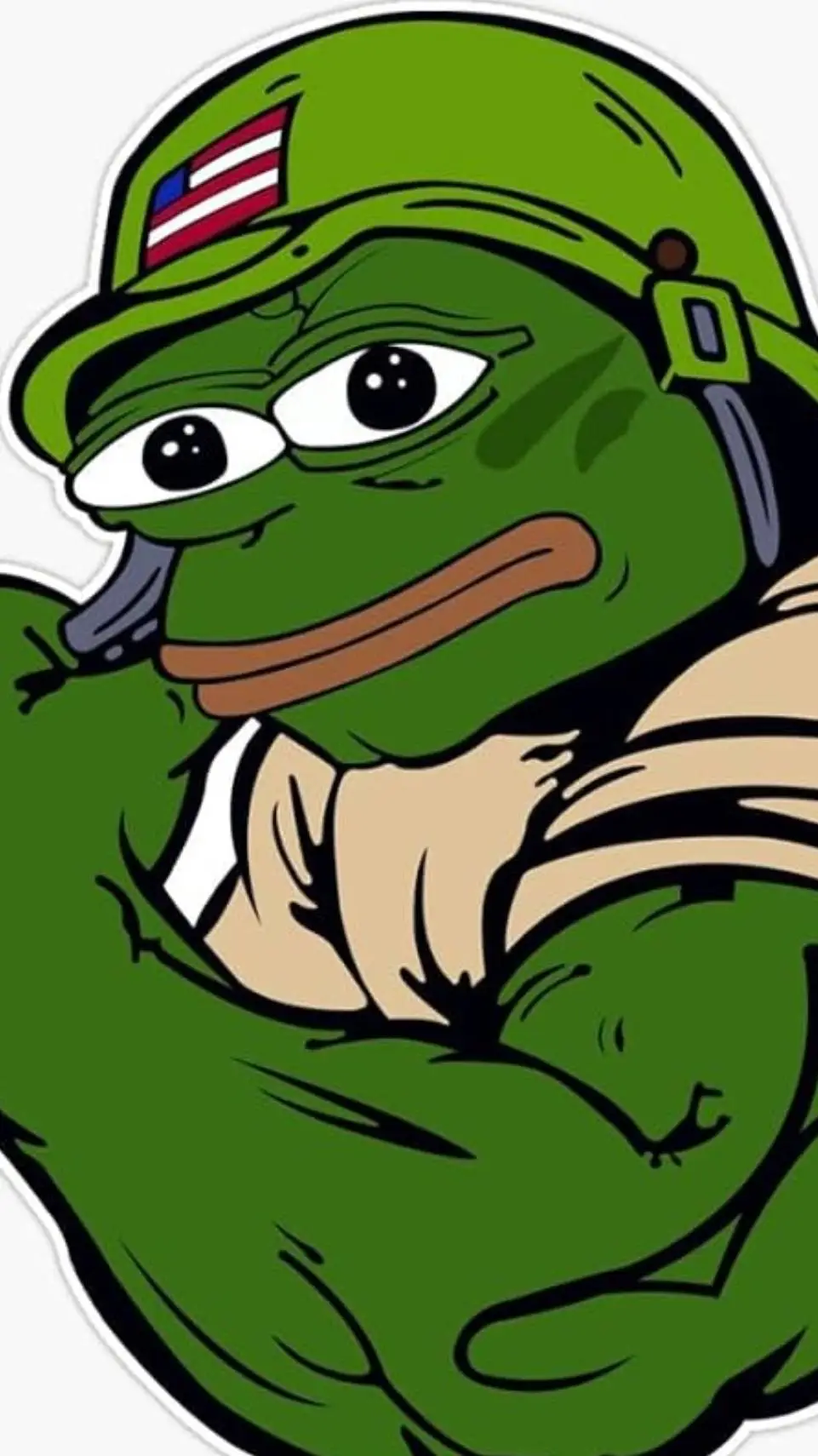 ai character: military frog background