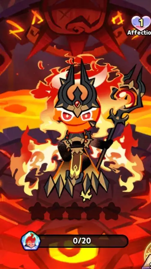 ai character: Fire Sprit Cookie background