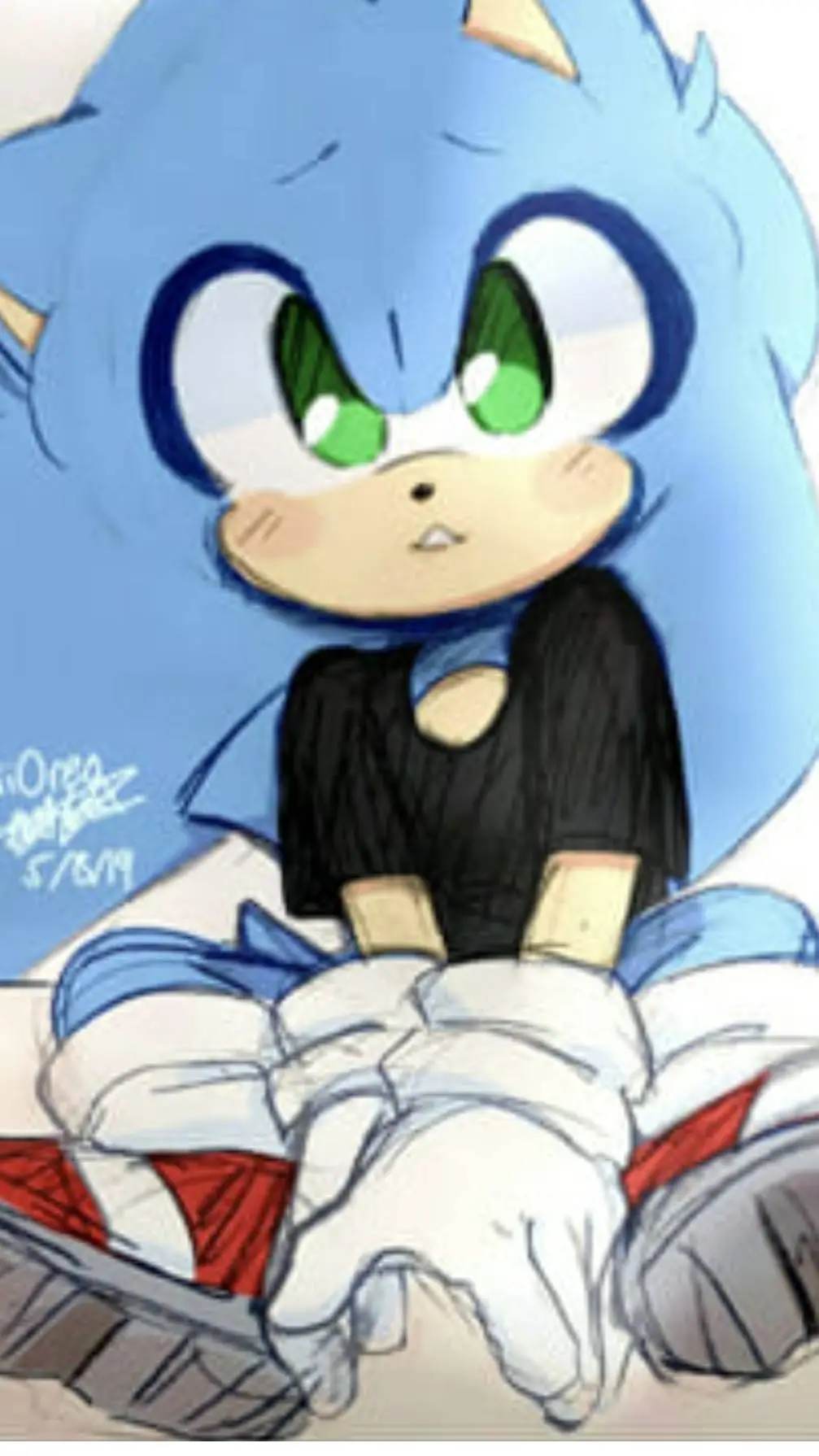 ai character: Sonic (MEAN) background