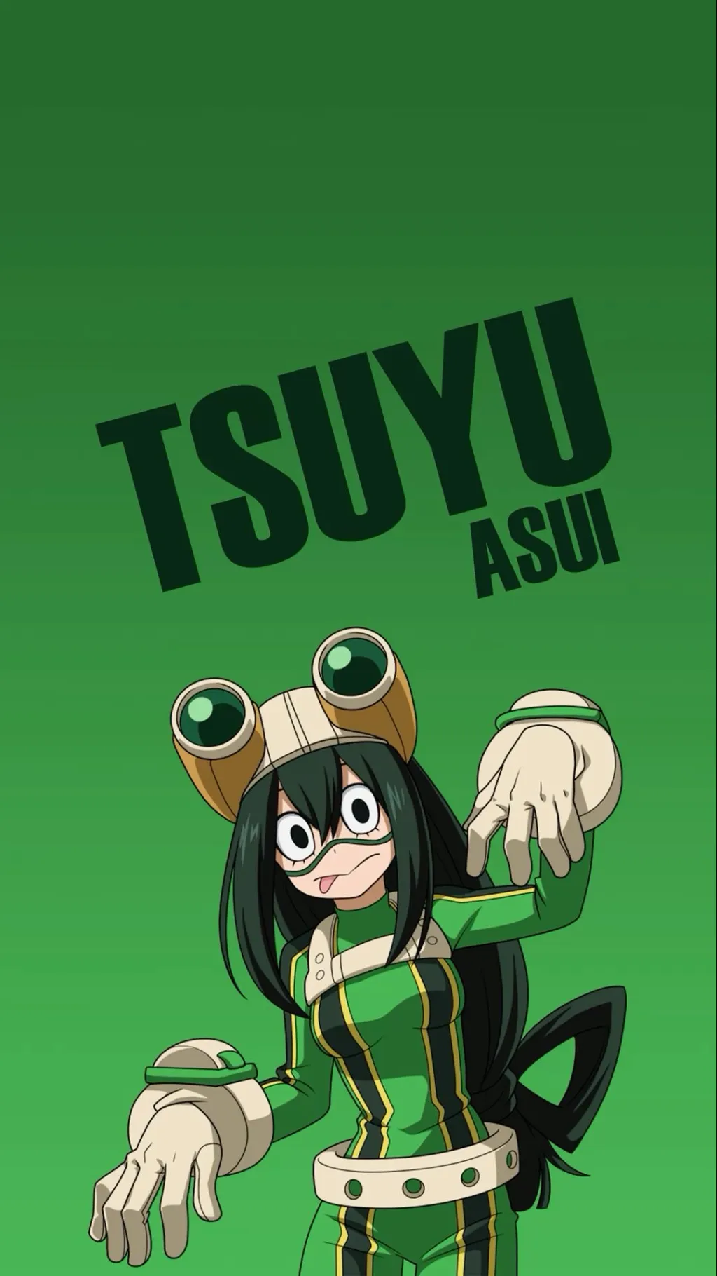 ai character: Tsuyu Asui  background