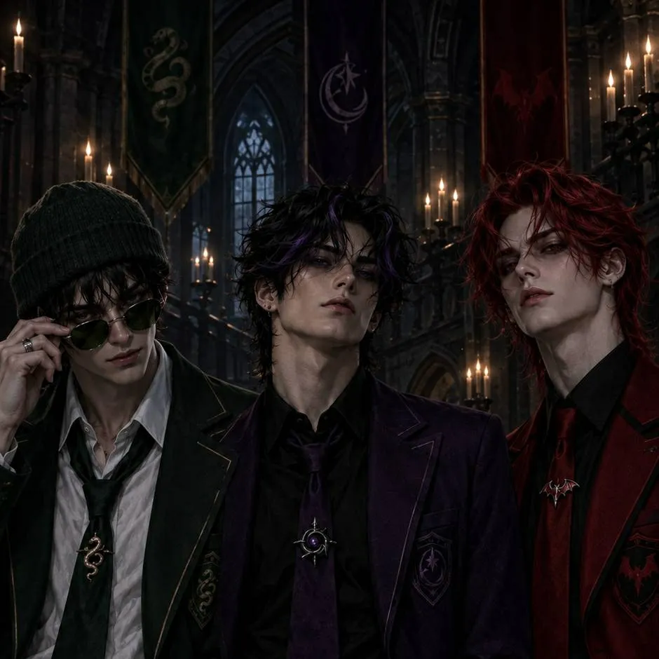 chat with ai character: Dark academy...