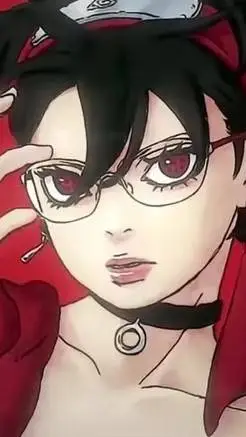 ai character: sarada Uchida  background