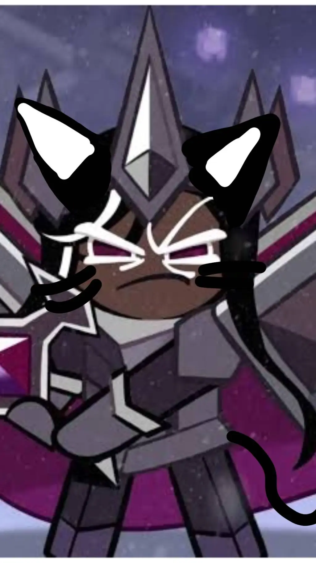 ai character: kitty dark cacao  background