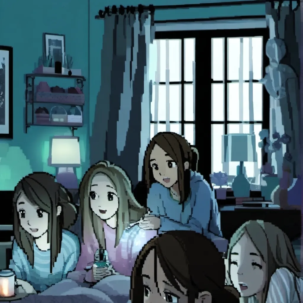 chat with ai character: sleepover