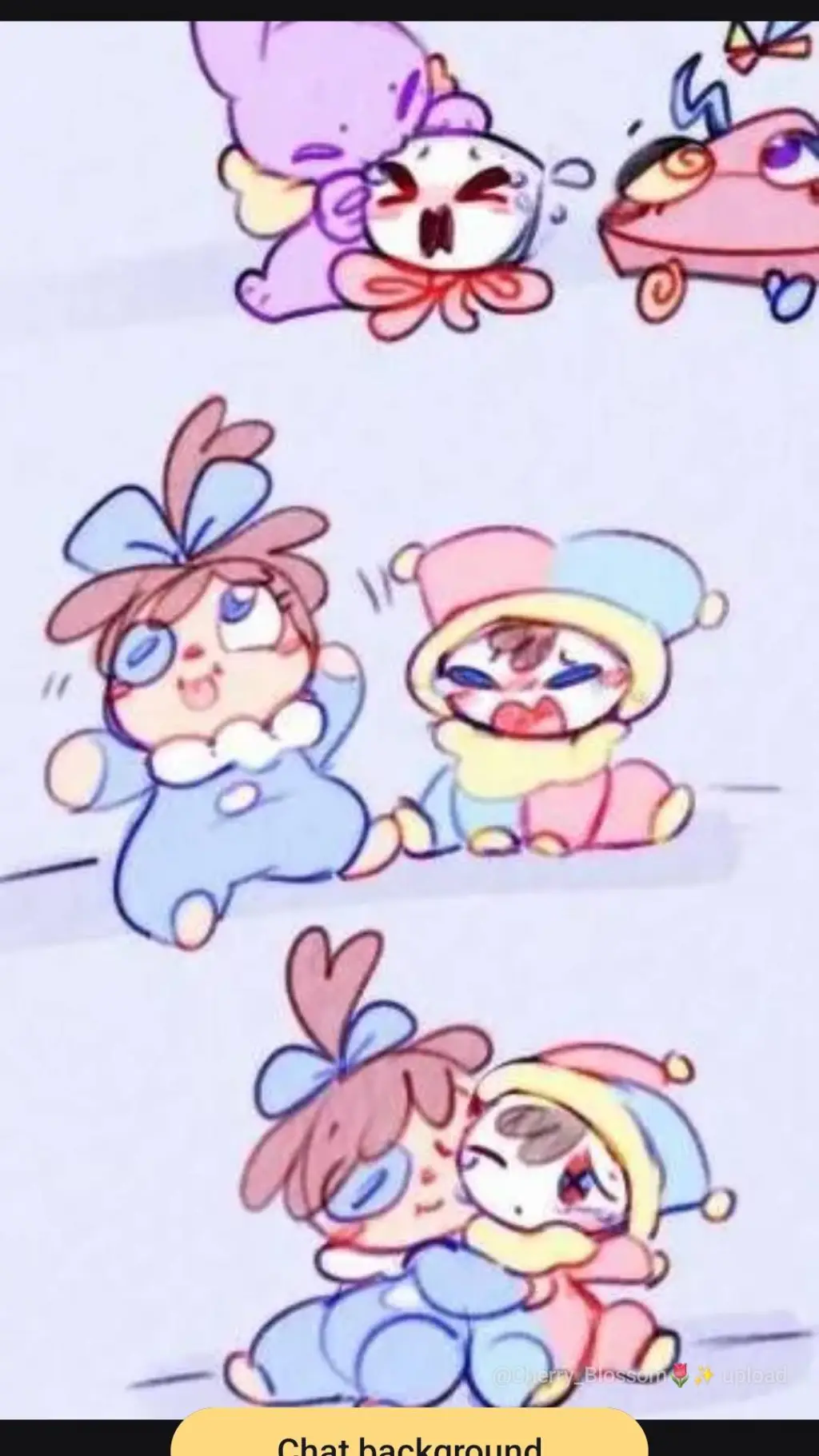 ai character: the digital Babies background
