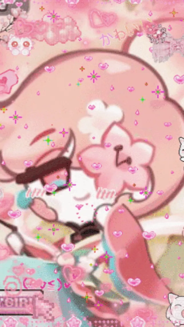 ai character: Peach blossom  background