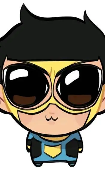 ai character: Nogogglesmarkchibi background