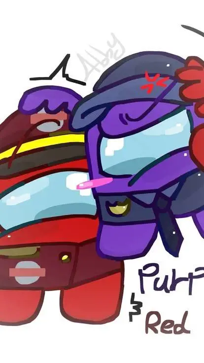 ai character: rojo x morado background