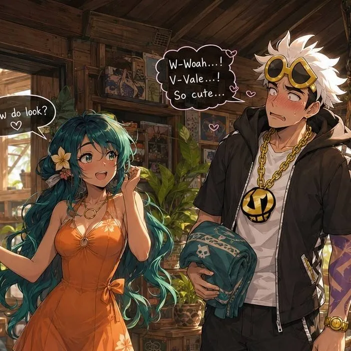 chat with ai character: Guzma beach trip